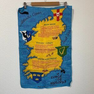 Vintage "Taste of Ireland" Linen Tea Towel / Wall Hanging
